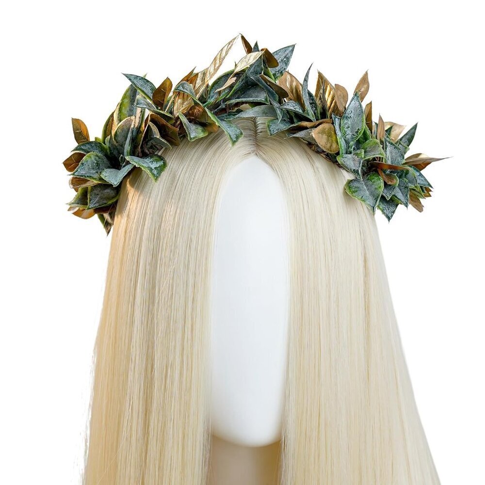 Woodland Greek Laurel Crown Roman Leaf Headband for Greek Goddess Costume